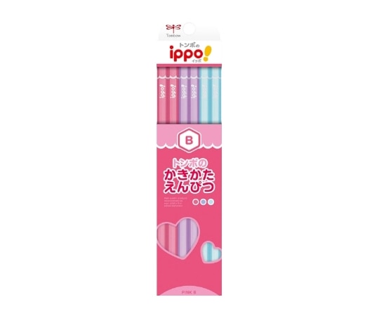 トンボ鉛筆 ippo! かきかた鉛筆 B ピンク系 1ダース(12本入) KB-KPW04-B 1ダース(ご注文単位1ダース)【直送品】