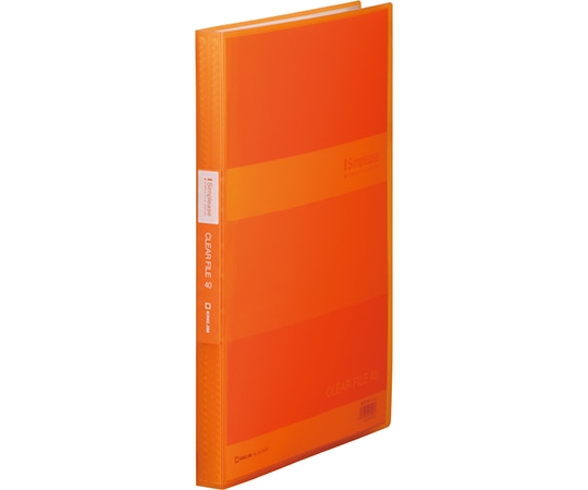 キングジム シンプリーズ クリアーファイル(透明) オレンジ 184TSPW 1冊(ご注文単位1冊)【直送品】