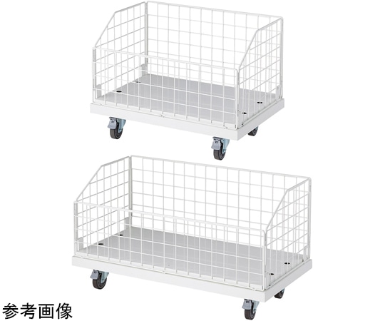 ストア・エキスプレス 高耐荷重ジャンブルワゴン 白 W120cm 61-797-58-2 1台（ご注文単位1台）【直送品】