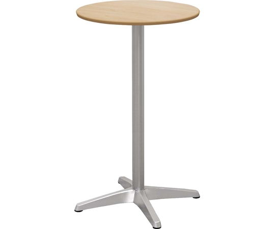 Y2K カフェテーブル ハイタイプ 60cm 丸 アルミX脚 ナチュラル  1個（ご注文単位1個）【直送品】