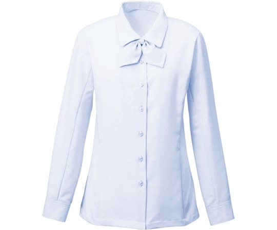 カーシーカシマ ENJOY 長袖リボンブラウス Softkarseystretch ブルー 9号 EWB386 1枚（ご注文単位1枚）【直送品】