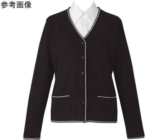 カーシーカシマ ENJOY カーディガン ブラック×オフ LL EWG215 1枚（ご注文単位1枚）【直送品】
