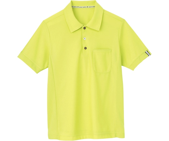 カーシーカシマ HEARTGREEN ポロシャツ SIDE MESH POLO アップルグリーン L HM2289 1枚（ご注文単位1枚）【直送品】