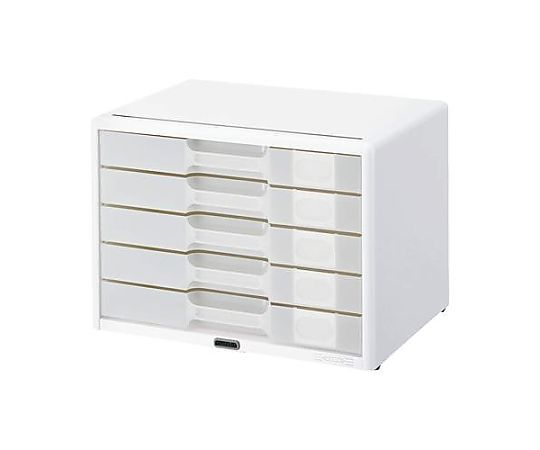 ライオン事務器 349x253x250mm/5段 レターケース(カギ付) EA954JB-23 1個(ご注文単位1個)【直送品】