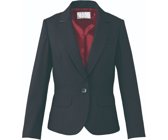 カーシーカシマ ENJOYNoir ジャケット ミディアム丈 美スラッとSuits 5号 EAJ517 1枚(ご注文単位1枚)【直送品】