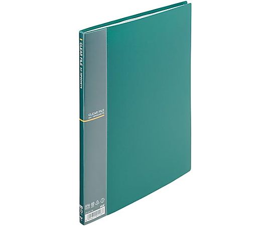 テージー クリアファイルA4縦10Pモスグリーン CF-441-32 1冊(ご注文単位1冊)【直送品】