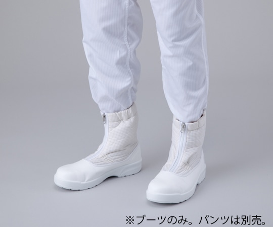 東洋リントフリー クリーン安全ショートブーツ 白 23.5cm FS665C-01 23.5 1足 (ご注文単位1足)【直送品】
