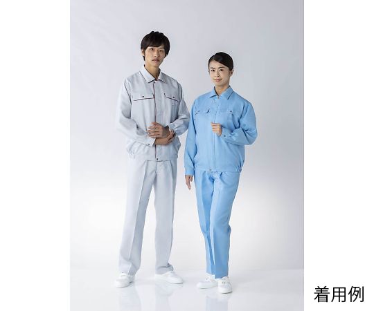 東洋リントフリー ESD対策上着 青×グレー M JG2502-02/05 M 1枚 (ご注文単位1枚)【直送品】