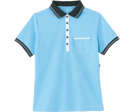 カーシーカシマ HEARTGREEN 半袖ポロシャツ アクアブルー 4L HM2179 1枚（ご注文単位1枚）【直送品】
