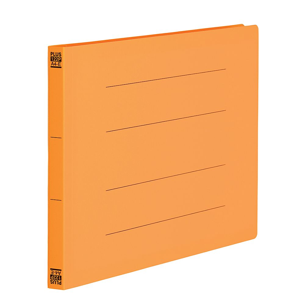 プラス PPフラットファイル A4E オレンジ 1冊 No.122P 1冊(ご注文単位1冊)【直送品】