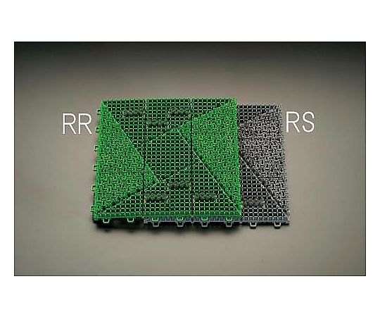 エスコ 300x300x24mm 連結ブラシマット(グリーン) EA997RR 1枚(ご注文単位1枚)【直送品】