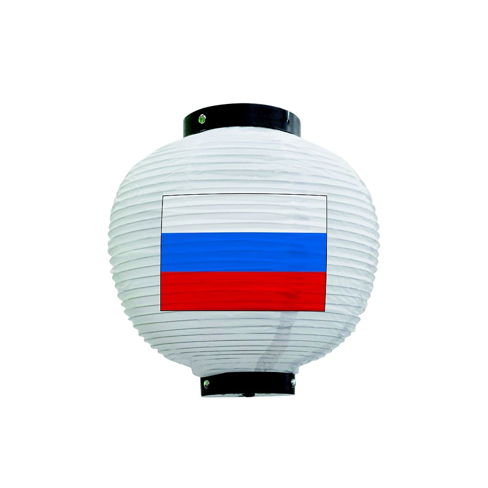 のぼり屋工房 フルカラー提灯 ロシア 八寸丸 白 54434 1枚(ご注文単位1枚)【直送品】