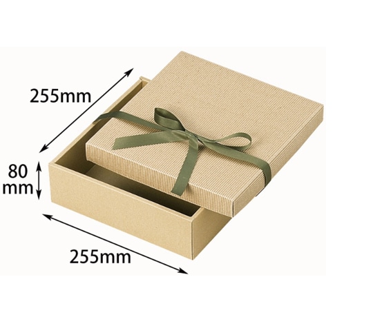 ヤマニパッケージ 贈答箱 ナチュラルBOX33号 255角 ヒモ付 100枚 16-33 1ケース(ご注文単位1ケース)【直送品】