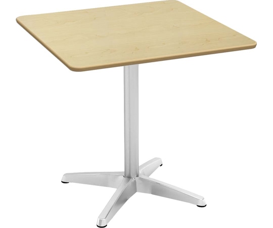Y2K カフェテーブル 75cm 角 アルミX脚 ナチュラル 1個(ご注文単位1個)【直送品】