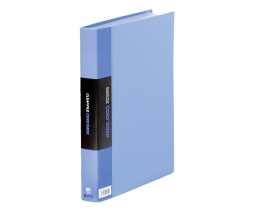 キングジム クリアーファイル・カラーベース ポケット溶着式 青 132-3C 1冊(ご注文単位1冊)【直送品】