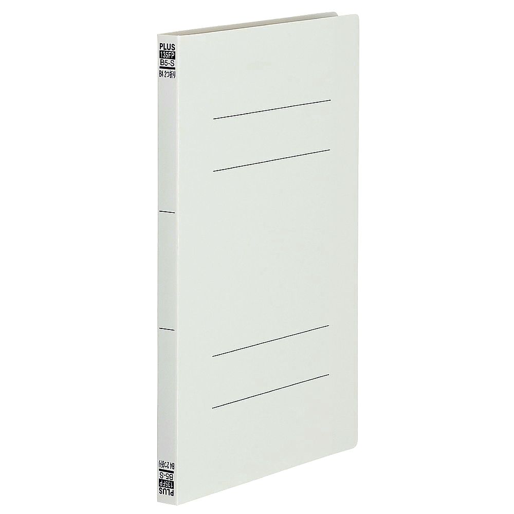 プラス PPフラットファイル B4 2折 グレー 1冊 No.135FP 1冊(ご注文単位1冊)【直送品】