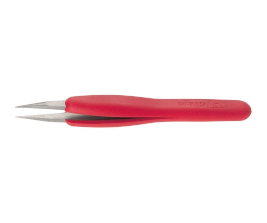 DUMONT ESD ピンセット 赤 TYPE 00 0304-00SAESD-ET1 1個(ご注文単位1個)【直送品】
