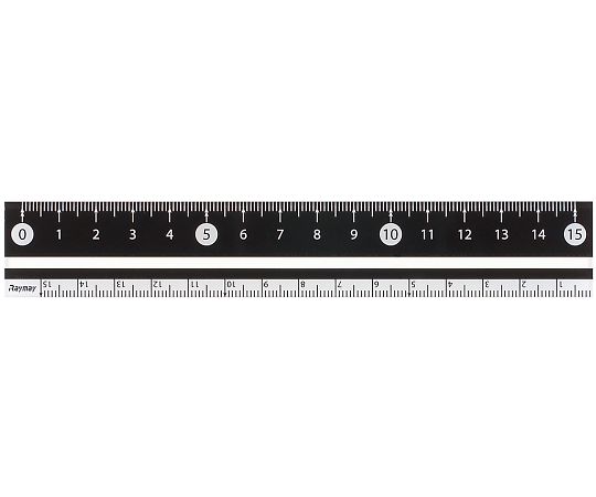 レイメイ藤井 白・黒 直定規 15センチ 黒 APJ188B 1本(ご注文単位1本)【直送品】