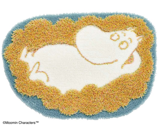 スミノエ MOOMIN マット フラッフィームーミン 45×65cm ブルー 14301733 1枚（ご注文単位1枚）【直送品】