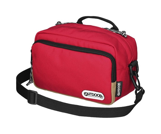 OUTDOOR PRODUCTS カメラショルダーバッグ03 レッド ODCSB03RD 1個(ご注文単位1個)【直送品】