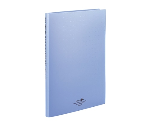 LIHITLAB AQUA DROPs クリヤーブック<ポケット交換タイプ> 8青 N-5015 N5015-8 1冊(ご注文単位1冊)【直送品】