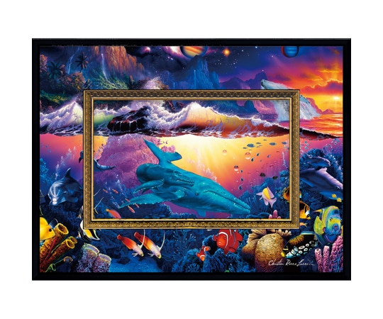 ユーパワー クリスチャン・リース・ラッセン ビッグアート「ギャラクシー オブ ライフ3(Sサイズ)」 CL-05016 1個(ご注文単位1個)【直送品】