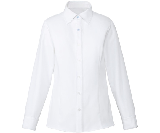 カーシーカシマ ENJOY シャツブラウス CLEAR BLOUSE ブルー×ホワイト 9号 EWB484 1枚（ご注文単位1枚）【直送品】
