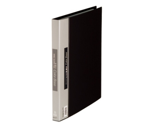 キングジム クリアーファイル・カラーベース差替え式 黒 139 1冊(ご注文単位1冊)【直送品】
