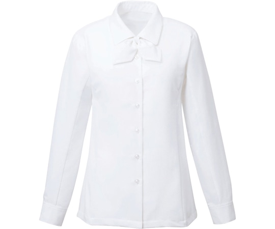 カーシーカシマ ENJOY 長袖リボンブラウス Softkarseystretch ホワイト 9号 EWB386 1枚（ご注文単位1枚）【直送品】