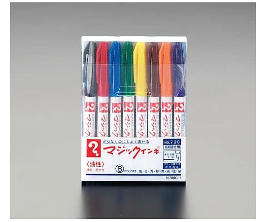 アズワン 8本組/極細 マジックインキ EA765MJ 1組(ご注文単位1組)【直送品】