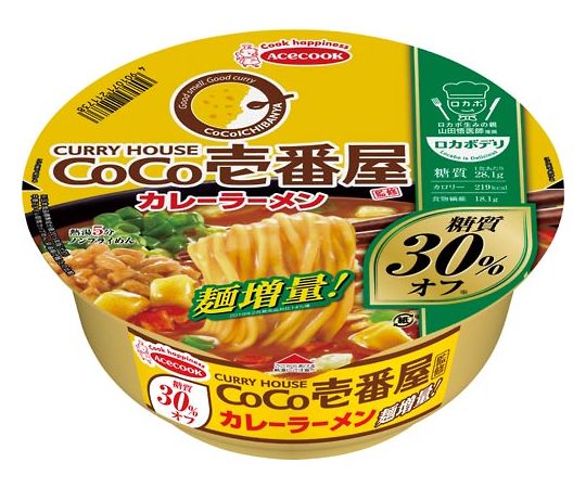 エースコック CoCo壱番屋監修カレーラーメン糖質オフ 1ケース(12個入) 296810 1ケース※軽(ご注文単位1ケース)【直送品】