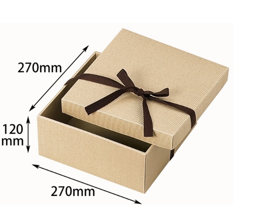 ヤマニパッケージ 贈答箱 ナチュラルBOX6号 ヒモ付 50枚 16-11 1ケース(ご注文単位1ケース)【直送品】