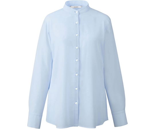 カーシーカシマ ENJOY シャツブラウス SOFT STRETCH GEORGETTE サックス 11号 EWB799 1枚（ご注文単位1枚）【直送品】