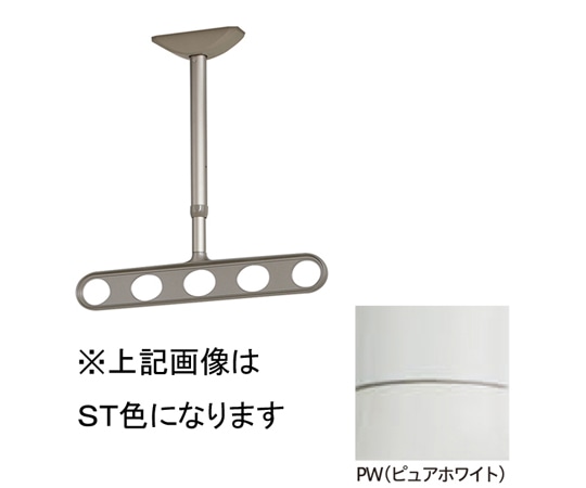 川口技研 ホスクリーン 軒天用 屋外物干し金物 ピュアホワイト 2本入 ZA-0645-PW 1セット（ご注文単位1セット）【直送品】