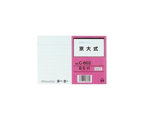コレクト 情報カード 9.5mm罫 C-602 1冊(ご注文単位1冊)【直送品】