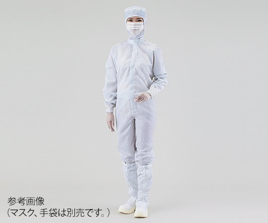 アズワン クリーンスーツ(オールインワン) M 白 シューズ28cm 12110SW 1枚 (ご注文単位1枚)【直送品】