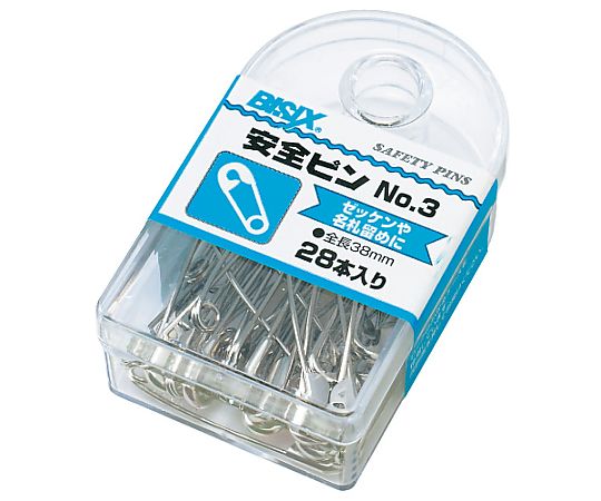 ミツヤ 安全ピン38mm 28本×5箱入 BX1-81-3 1ケース（ご注文単位1ケース）【直送品】