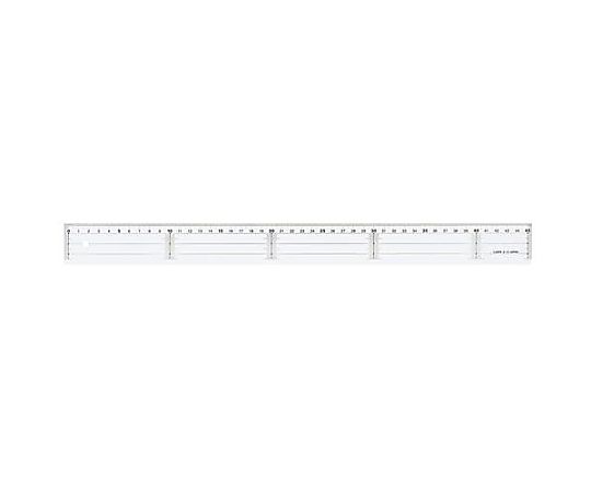 エスコ 45cm 定規(アクリル製) EA720YP-45 1個(ご注文単位1個)【直送品】