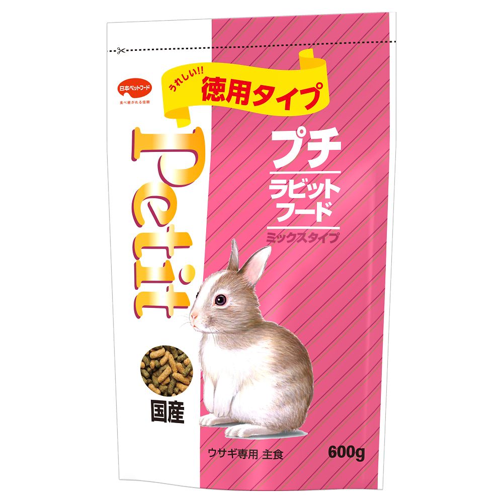 日本ペットフード プチラビットフード ミックスタイプ 600g  1袋（ご注文単位1袋）【直送品】
