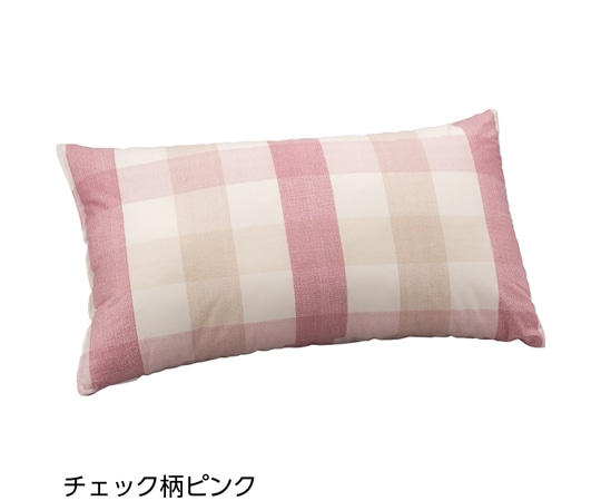 ケアファッション ミニクッション チェック柄 ピンク 25×50cm 98132 1枚（ご注文単位1枚）【直送品】