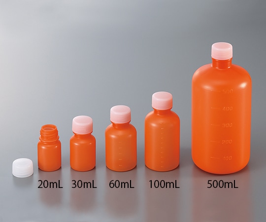 馬野化学容器 規格外用瓶 60mL 茶/白 1ケース（200本入） 1-28 1ケース（ご注文単位1ケース）【直送品】