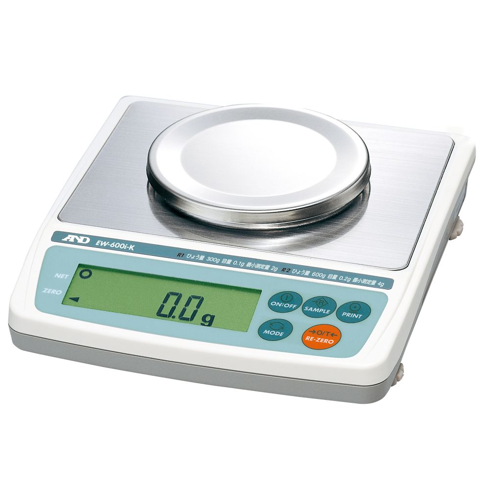 エー・アンド・デイ 検定付きはかり コンパクト電子天びん EW-i-Kシリーズ ひょう量:300g/600g 最小表示:0.1g/0.2g EW-600i-K 1台(ご注文単位1台)【直送品】