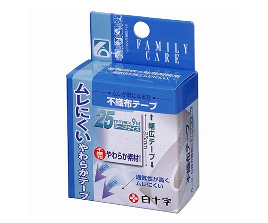 白十字 FC（ファミリーケア） 不織布テープ 25mm×9m 1個入×10箱 46296 1ケース（ご注文単位1ケース）【直送品】