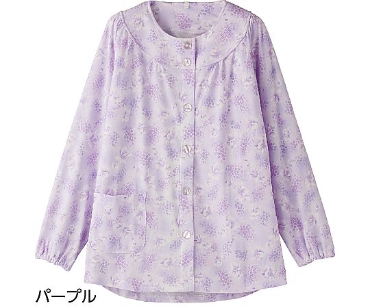 ケアファッション 上下別売りパジャマ(婦人用) 大きめボタン上着 パープル LL 39921 1枚(ご注文単位1枚)【直送品】
