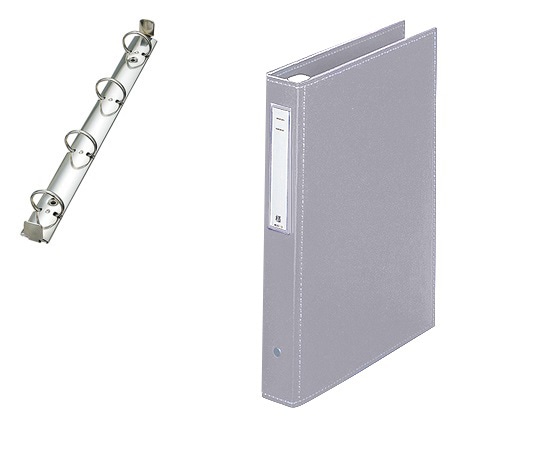 LIHITLAB カルテブック(スタンダード) 4穴タイプ シルバー HB437-6 1冊(ご注文単位1冊)【直送品】