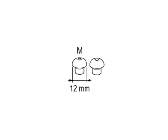 オムロン(ヘルスケア) 耳栓 M 1パック(2個入) AK-EACP-M 1パック(ご注文単位1パック)【直送品】