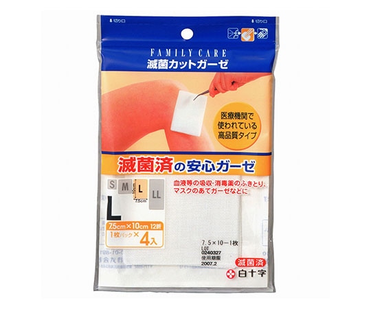 白十字 FC(ファミリーケア) 滅菌カットガーゼ L 4枚入×10袋 10978 1ケース(ご注文単位1ケース)【直送品】