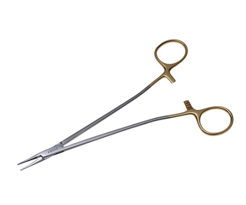日本フリッツメディコ T/Cヘガールバスキュラー持針器 23cm 0.3チップ付 C008-023S 1個(ご注文単位1個)【直送品】