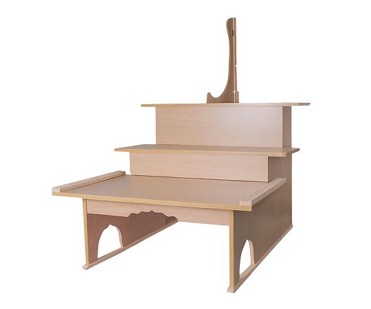 アズワン 枕机（木目プリント） 三段600タイプ  1台（ご注文単位1台）【直送品】
