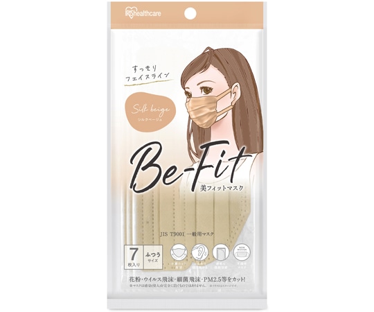 アイリスオーヤマ 美フィットマスク ふつう 7枚入 シルクベージュ PK-B7MSB 1個(ご注文単位1個)【直送品】